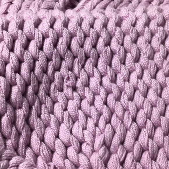 Free People Glow For It Chunky Knit Cardigan New Blossom (Lilac) Large - Picture 9 of 13